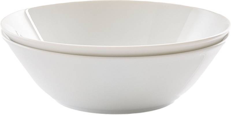 Retsch Arzberg Schale Servierschale HEIKE WEISS 23 cm, Set 2-teilig, rund Porzellan, Porzellan, (Set, 2-tlg), Formschöne Servier- & Beilagenschalen im 2er Pack – edel & zeitlos - von Retsch Arzberg