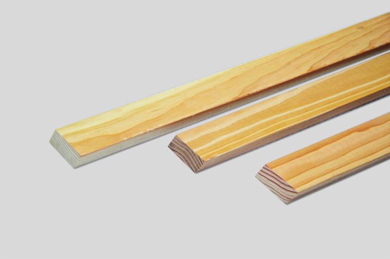 Rhombusleiste Fassaden-Profil Douglasie 28 mm 2 m, 70 x 58 mm Holz unbehandelt von Rettenmeier Wood