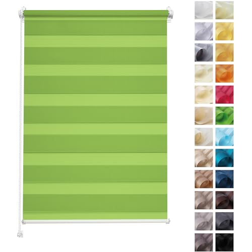 Rettika Doppelrollo ohne Bohren, klemmfix - Grün, Breite: 95cm, Höhe 150 - Rollos für Fenster ohne Bohren, Fenster rollos für innen, Duo Rollo Rettika Doppelrollo ohne Bohren, klemmfix - Grün, Breite: 95cm, Höhe 150 - Rollos für Fenster ohne Bohren, Fenster rollos für innen, Duo Rollo von Rettika