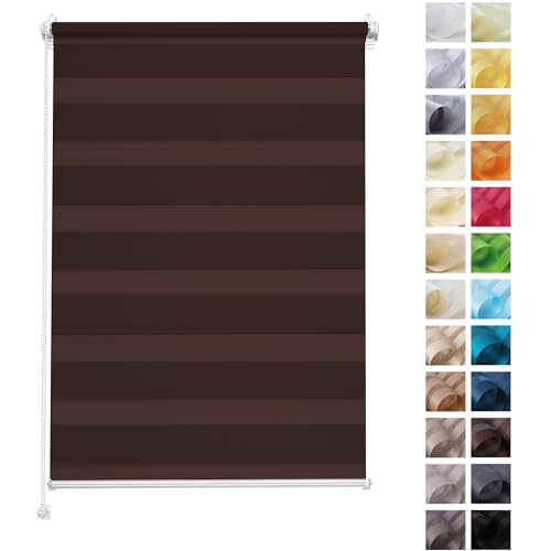 Rettika Doppelrollo ohne Bohren, klemmfix - Schokolade, Breite: 135cm, Höhe 150 - Rollos für Fenster ohne Bohren, Fenster rollos für innen, Duo Rollo Rettika Doppelrollo ohne Bohren, klemmfix - Schokolade, Breite: 135cm, Höhe 150 - Rollos für Fenster ohne Bohren, Fenster rollos für innen, Duo Rollo von Rettika