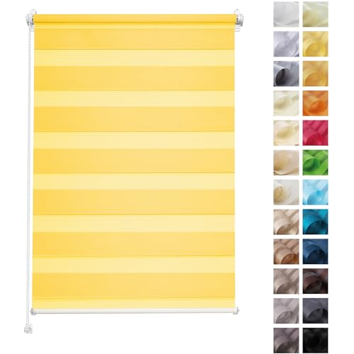 Rettika Doppelrollo ohne Bohren, klemmfix - Zitrone Lemoniade, Breite: 65cm, Höhe 150 - Rollos für Fenster ohne Bohren, Fenster rollos für innen, Duo Rollo Rettika Doppelrollo ohne Bohren, klemmfix - Zitrone Lemoniade, Breite: 65cm, Höhe 150 - Rollos für Fenster ohne Bohren, Fenster rollos für innen, Duo Rollo von Rettika