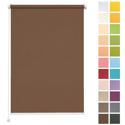Rettika Sichtschutz Rollo ohne Bohren - Schokolade, Breite: 100cm, Höhe 220 - Rollos für Fenster ohne Bohren, Fenster rollos für innen, Jalousien zum Klemmen, Klemmrollo Rettika Sichtschutz Rollo ohne Bohren - Schokolade, Breite: 100cm, Höhe 220 - Rollos für Fenster ohne Bohren, Fenster rollos für innen, Jalousien zum Klemmen, Klemmrollo von Rettika