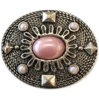 RETTUNGSRING by showroom 019 Gürtelschnalle Wechselschnalle "Oval Mit Rosa Stein" von Rettungsring By Showroom 019