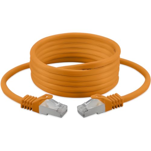 CAT.7 Gigabit Ethernet Lan Netzwerkkabel (RJ45) - Für das Streaming - UHD Tv - IPTV - Satellitenempfänger - Android Box - Himbeere - Desktop Pc - Netzwerkdrucker Etc, Halogenfrei / 4 Paar Litzen / 10 Gbs / High Quality mit Gold Pin Connectors / Super Fast 600 MHz (3m Cat 7 Gigabit Ethernet Lan Netzwerkkabel) von Reulin