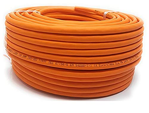 Cat 7 Verlegekabel Gigabit Netzwerkkabel S/FTP PIMF 1000 MHz Cat7 4x2xAWG23 LSZH Verkabelung Ethernet LAN Kabel CAT7 Orange (25M) von Reulin