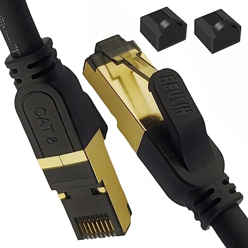 Reulin - PREMIUM Kupfer Litzenkabel RJ45 LAN Cat 8 Ethernet Kabel 7 M lang, SSTP 40 Gbps kompatibel mit Routern Modems 4K 8K Smart TV Boxen Internet PS5 PS4 Xbox Konsolen Spielen 7M Reulin - PREMIUM Kupfer Litzenkabel RJ45 LAN Cat 8 Ethernet Kabel 7 M lang, SSTP 40 Gbps kompatibel mit Routern Modems 4K 8K Smart TV Boxen Internet PS5 PS4 Xbox Konsolen Spielen 7M von Reulin