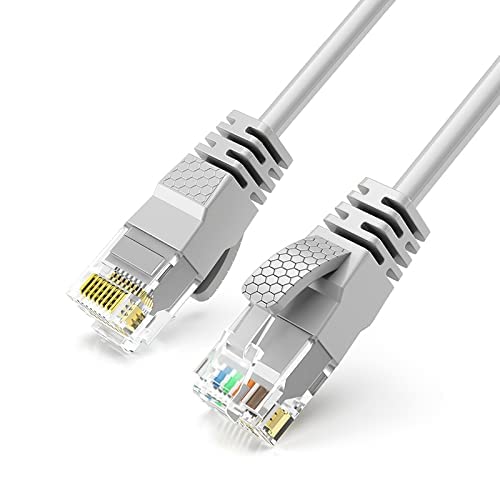 Reulin Ultradünnes Ethernet Kabel, Hochgeschwindigkeits Internet Draht, Cat6 Lan Kabel, 1-GHz Gigabit RJ45 Netzwerkkabel, Patchkabel für Smart TV Computer Laptop Android TV Box PS5 Xbox (5M, Grau) von Reulin