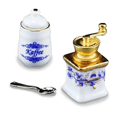 001.692/5 - Kaffeemühle und Vorratsdose "Zwiebel Gold", Miniatur von Reutter Porzellan