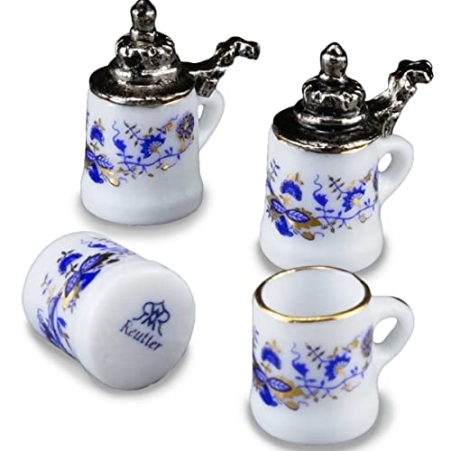 Reutter Porzellan 001.806/5 - Bierkrug mit und ohne Zinndeckel Zwiebel Gold, Miniatur von Reutter Porzellan