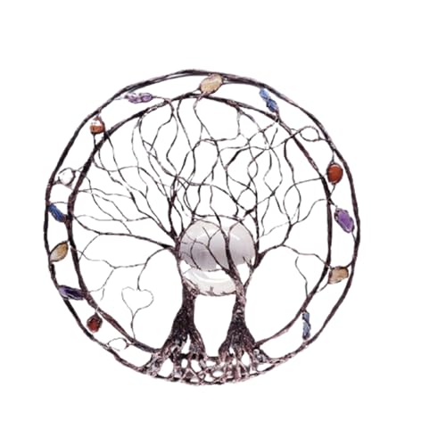 Reuvv Baum des Lebens Wandschild, Kreis des Lebens, Metallbaum, Wandkunst, Dekor, einfaches Eisenhandwerk, Wandbehang für Küche, Büro, Garten von Reuvv