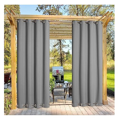 RevLie Outdoor Curtains Waterproof Windproof Blackout Thermal Insulated Outdoor Curtains Top & Bottom Grommets Privacy Curtain Panel for Garden Patio Gazebo Pergola Porch 1 Panel,197 * 104 inchs（W*H） von RevLie