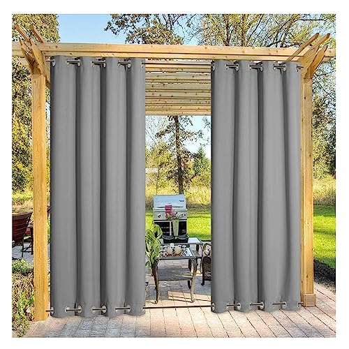 RevLie Outdoor Curtains Waterproof Windproof Blackout Thermal Insulated Outdoor Curtains Top & Bottom Grommets Privacy Curtain Panel for Garden Patio Gazebo Pergola Porch 1 Panel,95 * 104 inchs（W*H） von RevLie