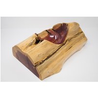 Rustikale Östliche Holzschale Aus Rotem Zedernholz Perfekt Für Ihre Hütte Oder Ihren Rustikalen Rückzug 12 cm Lang von RevelationsOfDesign