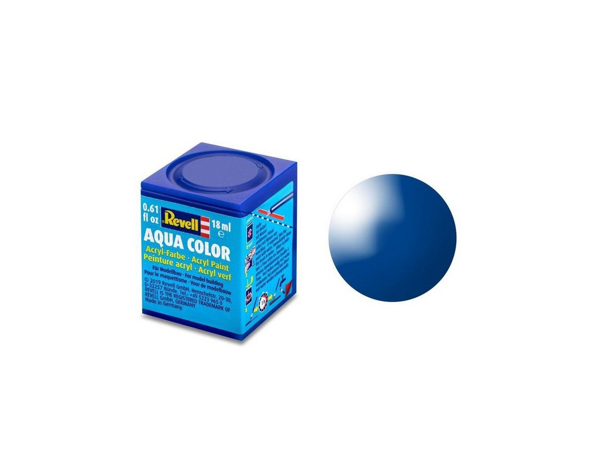 Revell® Acrylfarbe Modellbau-Farbe auf Wasserbasis, blau glänzend, RAL 5005, 18 ml von Revell®