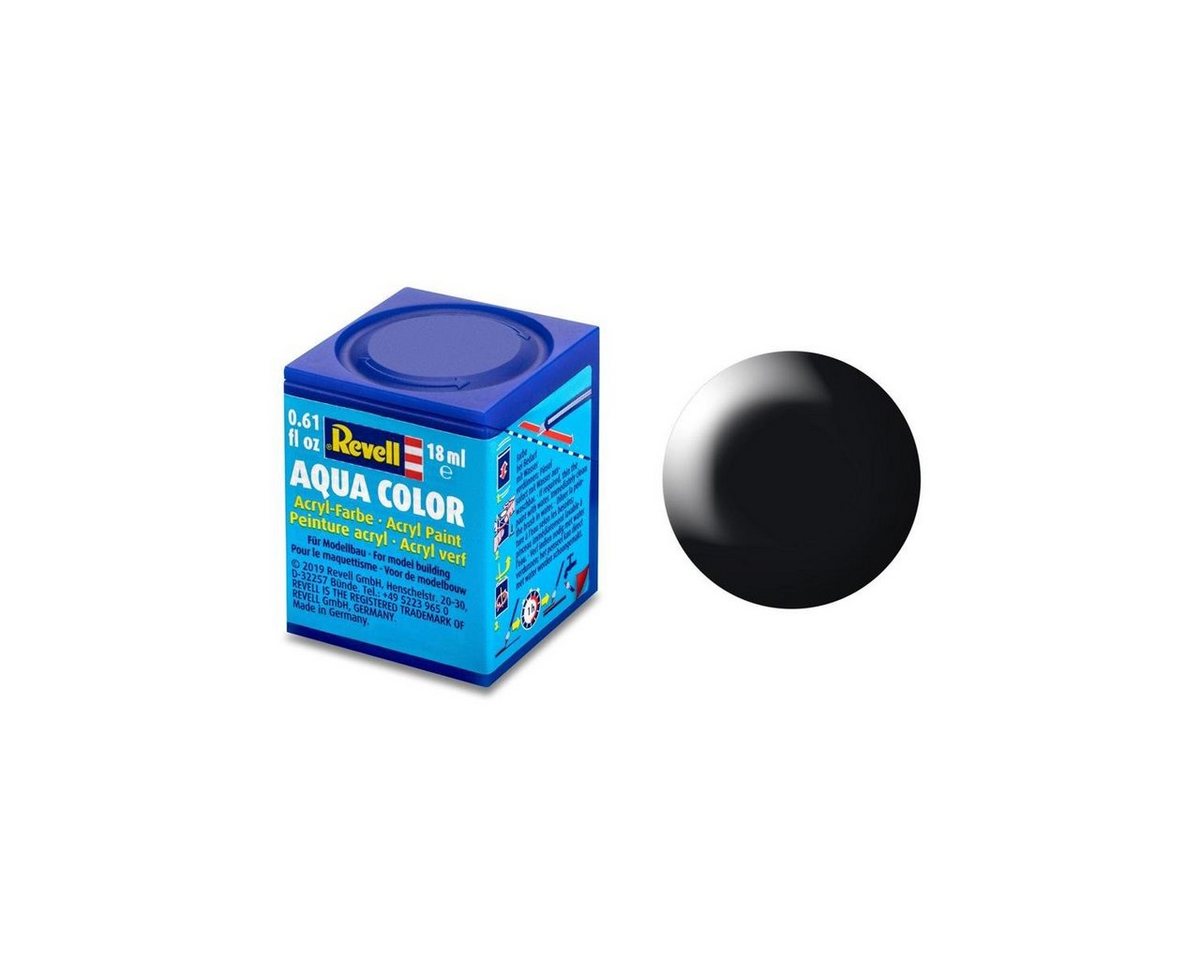 Revell® Acrylfarbe Modellbau-Farbe auf Wasserbasis, schwarz seidenmat,t RAL... von Revell®