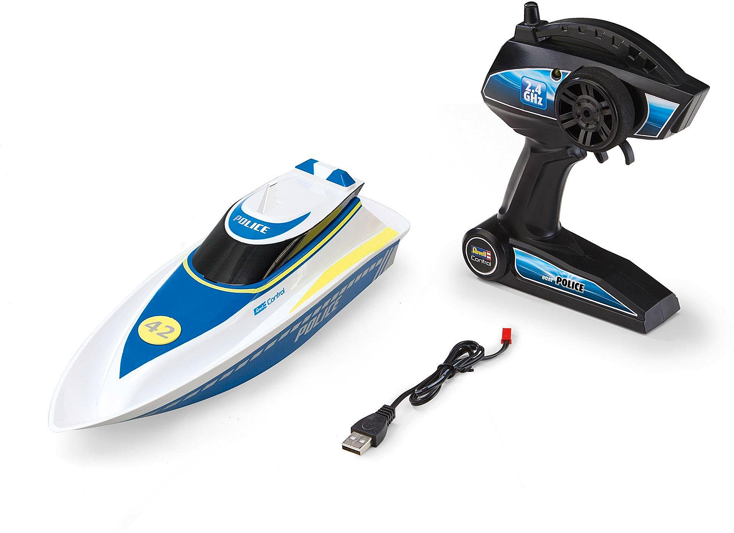 B-Ware Revell Control Rc Boot Police Modellboot Boot Modell 24 G Hz 2 Ch G Hz Transmitter von Revell Control