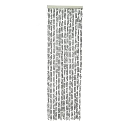 Travellife Flauschvorhang Tür Vorhang Chenille Insekten Fliegen Schutz 56x185 cm Stripe Grey/White von Revera
