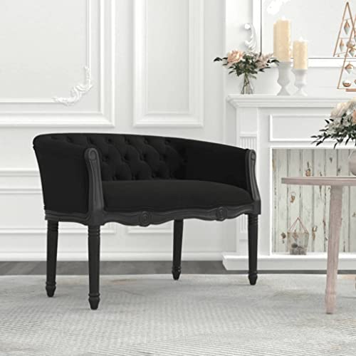 Revera Sitzbank schwarz 98 x 56 x 69 cm aus Samt von Revera