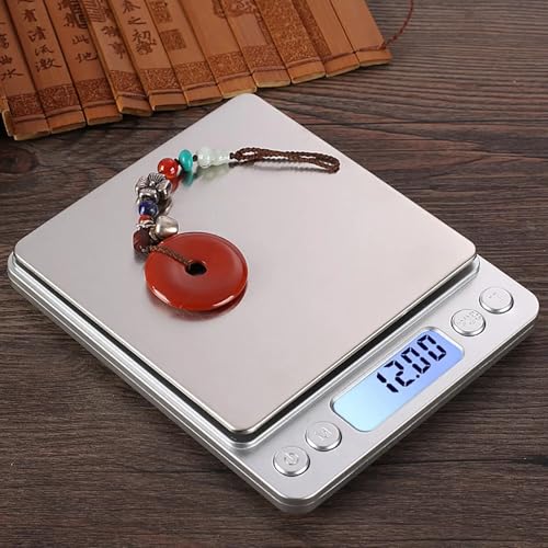 Digitale Küchenwaage, 2kg/1g Präzision, LCD-Display, Edelstahl Wiegefläche, Tara-Funktion von Revinta