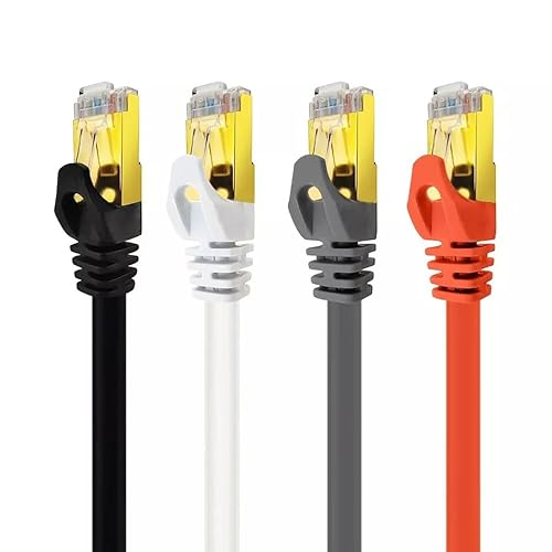 Revinta CAT 7 Netzwerkkabel, 10 Gigabit Ethernet LAN Kabel, S/FTP PIMF Abschirmung, RJ45 Stecker, 10 Gbps, Weiß (3m) von Revinta