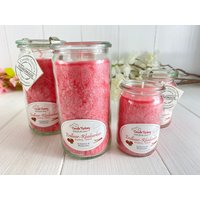 Duftkerze Erdbeer Rhabarber Im Weckglas Brenndauer 24/70 Stunden von Revitalshop