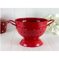 Durchschlagsieb in Rot Mit Herzen 21 cm von Revitalshop