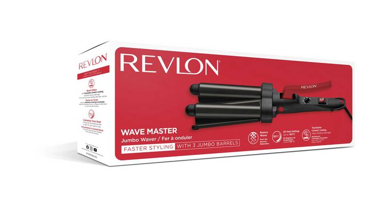 Revlon Wave Master Welleneisen Jumbo Waver Netzbetrieben Lockenstab 120 W Schwarz B-Ware von Revlon