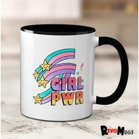 90Er Mädchen Pwr Tasse | Frauenpower 11 Unzen Keramiktasse von RevoMugs