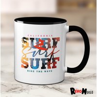 California Surf Ride The Wave Tasse | Surfen Geschenke von RevoMugs