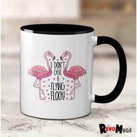 I Don't Give A Flying Flock Tasse | Lustiger Arbeitsbecher 11 Unzen Keramiktasse Flamingo von RevoMugs