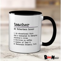 Personalisierte Lehrer Tasse | Geschenk Wörterbuch 11 Unzen Keramiktasse von RevoMugs