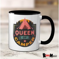 Queen Of The Camper Tasse | Retro Style Camping 11 Unzen Keramiktasse von RevoMugs