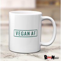 Vegane Af Lustige Tasse | Veganes Geschenk 11 Unzen Keramiktasse Vegane von RevoMugs