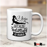 Yoga, Weil Erwachsensein Schwer Ist | Lustige Yoga Tasse 11 Unzen Keramiktasse von RevoMugs