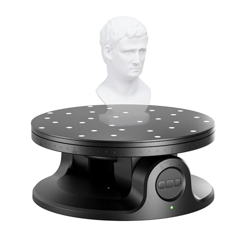Revopoint Doppelachs Drehtisch, Einfache Erfassung detaillierter 3D-Daten von kleinen bis mittleren Objekten, für präzises 3D-Scannen, Kompatibel mit POP3/INSPIRE/MINI/RANGE/MIRACO 3D-Scanner von Revopoint