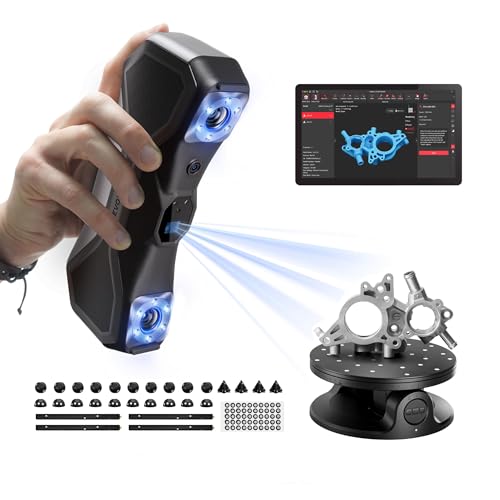 Revopoint MetroX 3D Scanner für 3D-Druck, bis zu 0,01mm Präzision, Genauigkeit Metrologischer Qualität, Blaulaser, Bis zu 60 fps, 4 Scan Modi, Scannen metallischer/dunkler Objekte, Erweitert von Revopoint