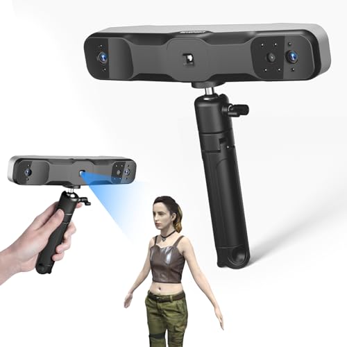 Revopoint Range 2 3D-Scanner 0,1 mm Präzision Infrarot 3D Scanner, 16 fps Schnelles Handheld 3D-Scannen für große Objekte, 2 Megapixel RGB-Farbkamera für Reverse Engineering 3D-Druck von Revopoint