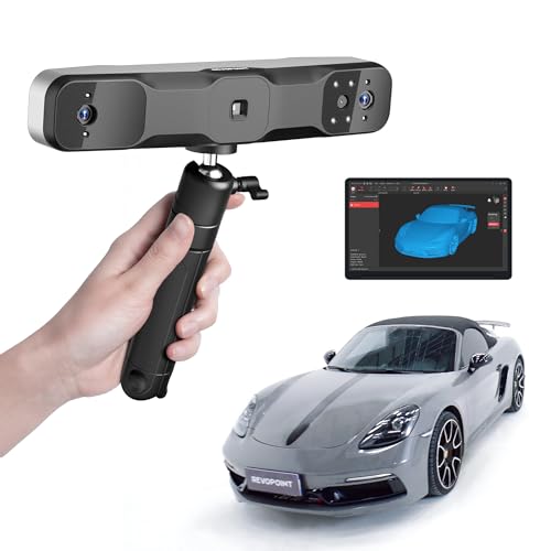 Revopoint RANGE 2 3D-Scanner Handheld, 0,1 mm Präzision, Tragbarer 3D-Scanner, Eingebaute RGB-Farbkamera, Unterstützt Körper- und Gesichtsscans, Reverse Engineering, Windows/Android/iOS/macOS von Revopoint