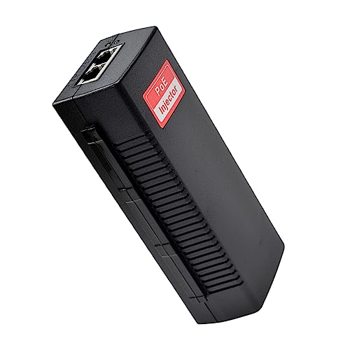 Revotech Gigabit 30W PoE Injektor Adapter, 10/100/1000 Mbit/s, IEEE 802.3at/af Aktiver POE+ Standard, Bis zu 100 Meter, Plug and Play für AP/PTZ/PoE Kamera / VoIP Telefon (PSE802G) von Revotech