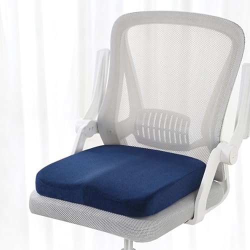 Orthopädisches Sitzkissen, Memory Foam Sitzkissen Auto, Ergonomisches Sitzkissen, Schmerzlinderung, Verbesserung Beim Sitzen, Fördert Durchblutung für Bürostuhl, Autositz, Rollstuhl (Marineblau) von RevpoltIQ