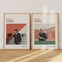 Gangster Tv Prints Set - Filmplakat, Retro, Mid Century Modern, Vintage Kunstdruck, Minimalistisch von RewindPrintshop