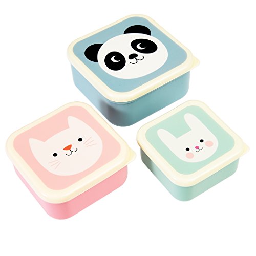 Rex International 27996 - Set mit 3 Lunchboxen Panda Katze und Hase von Rex London