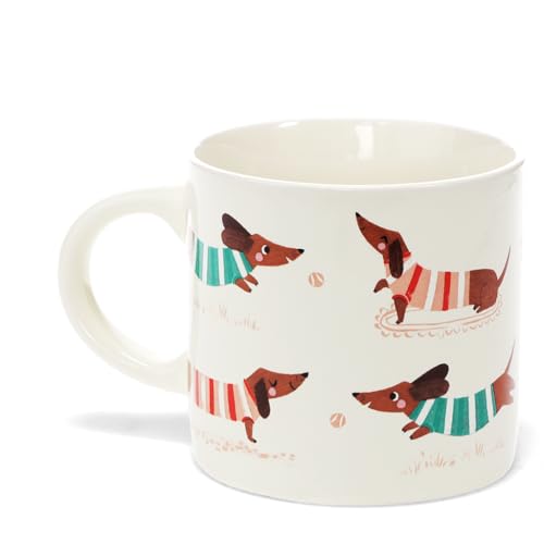 Keramiktasse Sausage Dog mit Dackel-Motiv Becher 350 ml Keramik Hund Tasse Kaffeebecher Keramiktasse Sausage Dog mit Dackel-Motiv Becher 350 ml Keramik Hund Tasse Kaffeebecher von Rex London