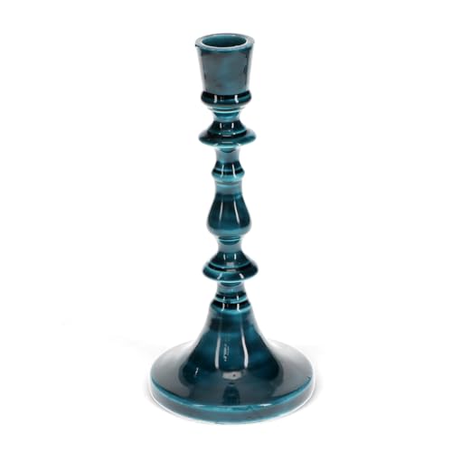 Kerzenständer aus Emaille (19cm) - Blau von Rex London