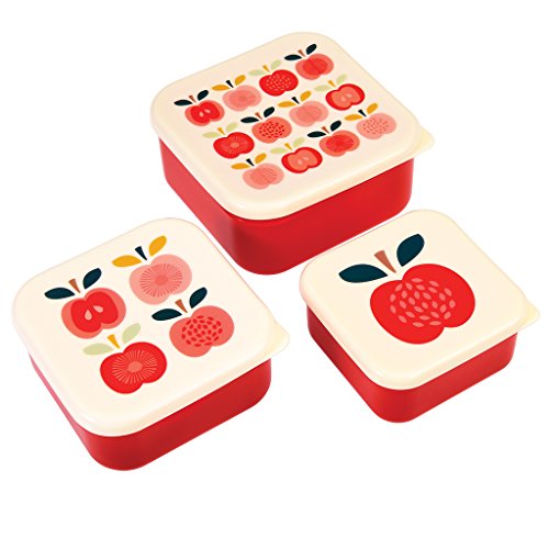 Rex International Set, 3 Snackdosen Frischhaltedosen Brotboxen Apfel von Rex London