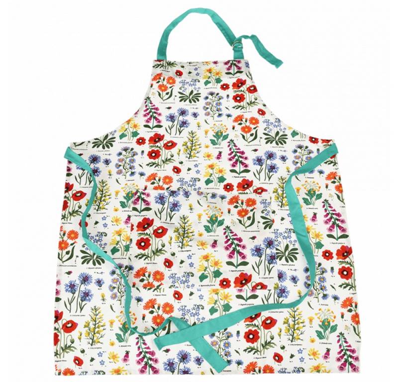 Rex London Kochschürze Wild Flowers, (Baumwolle, 1-tlg., Wildblumen), ca. 78 x 65 cm, Vordertasche ca. 30 × 22 cm von Rex London