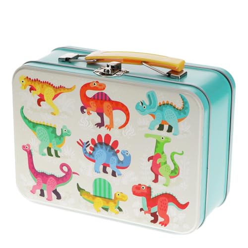 Rex London Metallköfferchen Dinosaurier Metall Box mit Verschluss für Kinder ab 3 Jahre von Rex London
