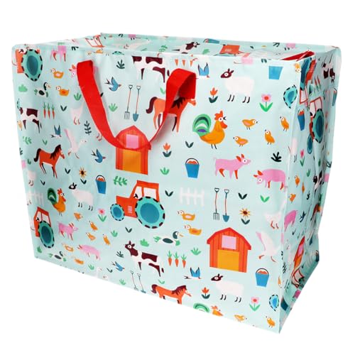 Rex London XXL Riesentasche Bauernhof Aufbewahrungstasche mit Reißverschluss Farm-Motiv Rex London XXL Riesentasche Bauernhof Aufbewahrungstasche mit Reißverschluss Farm-Motiv von Rex London