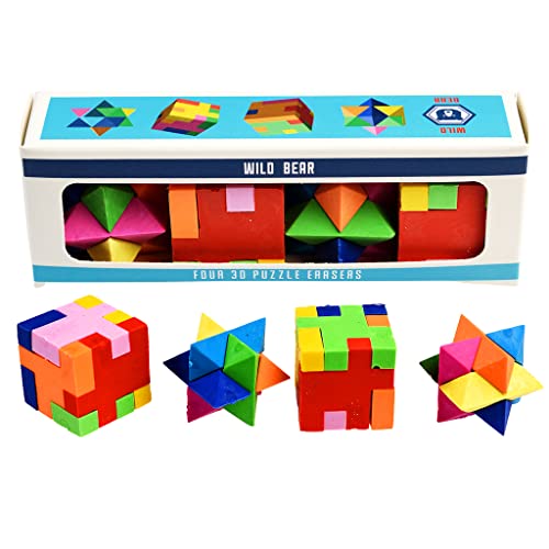 Wild Bear 3D Puzzle Radiergummis (4er Set) von Rex London