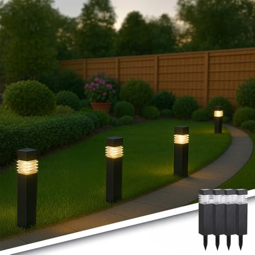 RexTech Solar LED Gartenleuchten, 30 cm Höhe, Warmweiß 3000K, Erdspieß, 4er Set RexTech Solar LED Gartenleuchten, 30 cm Höhe, Warmweiß 3000K, Erdspieß, 4er Set von RexTech